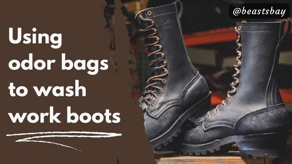 using odor bags to wash work boots