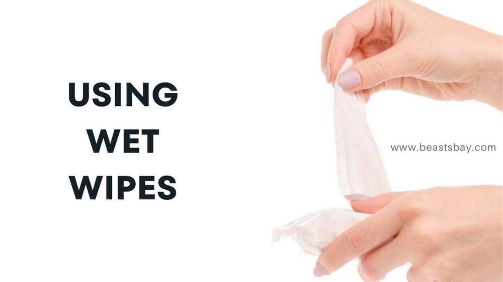Using wet wipes